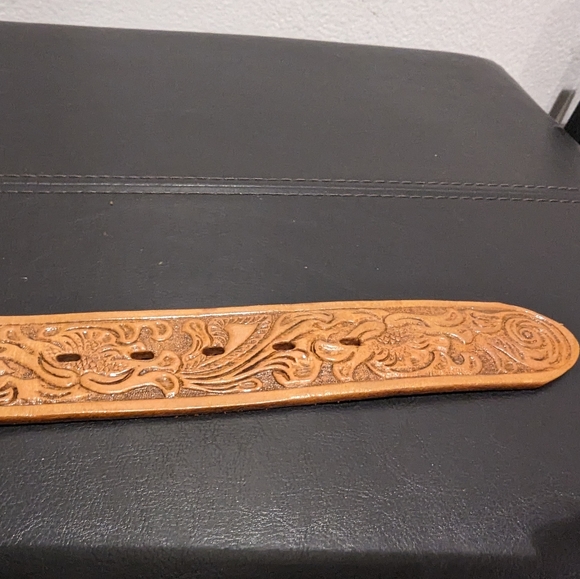 Vintage Genuine Leather Western Rodeo Belt Cowboy boots buckle - Picture 9 of 12